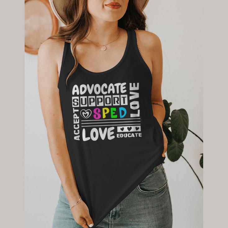 Special Education Advocate Love Support SPED Teacher Flowy Tank, funny design Special Education Advocate Love Support SPED Teacher Flowy Tank, funny design