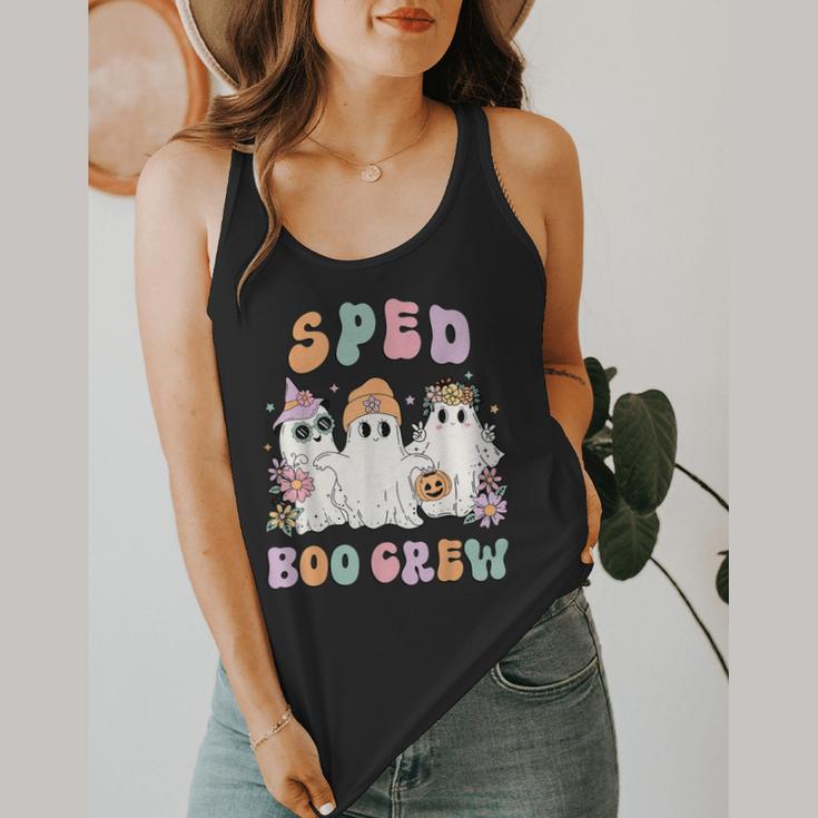 SPED Boo Crew Halloween Floral Ghost Special Ed SPED Teacher For Men Women Kids Flowy Tank, funny design SPED Boo Crew Halloween Floral Ghost Special Ed SPED Teacher For Men Women Kids Flowy Tank, funny design