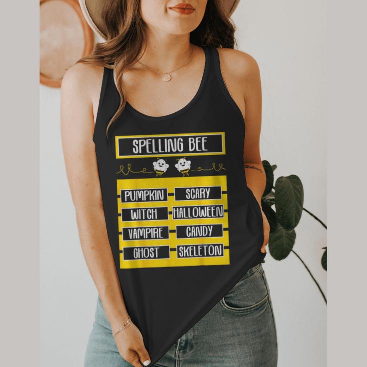 Spelling Bee Halloween Teachers Bee Spelling Competition Flowy Tank, funny design