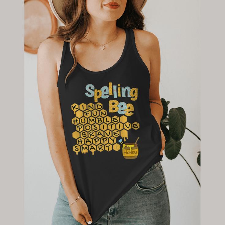 Spelling Bee Kind Positive Kindness Women Teacher Flowy Tank, funny design Spelling Bee Kind Positive Kindness Women Teacher Flowy Tank, funny design