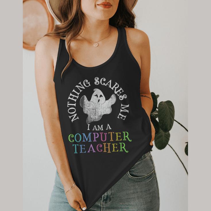 This Is My Spooky COMPUTER TEACHER Costume Don't Scare Me Flowy Tank, funny design