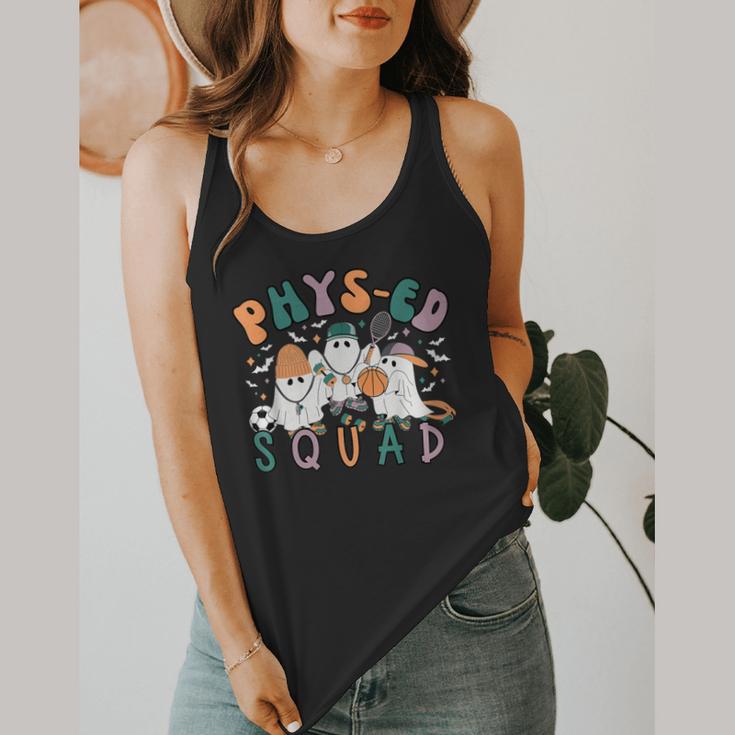 Spooky Ghost PE Teacher Squad Physical Education Halloween Flowy Tank, funny design Spooky Ghost PE Teacher Squad Physical Education Halloween Flowy Tank, funny design