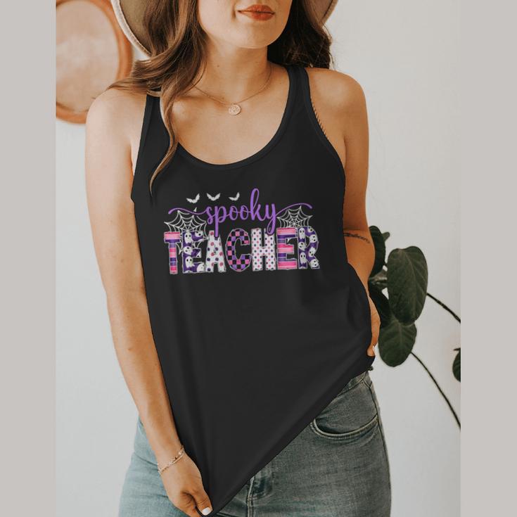 Spooky Teacher Halloween Costume Women Spooky Teacher Flowy Tank, funny design