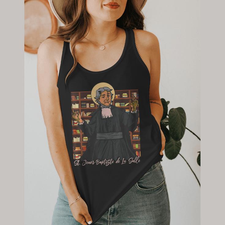 St Jean Baptiste De La Salle Patron Saint Education Teachers Flowy Tank, funny design St Jean Baptiste De La Salle Patron Saint Education Teachers Flowy Tank, funny design