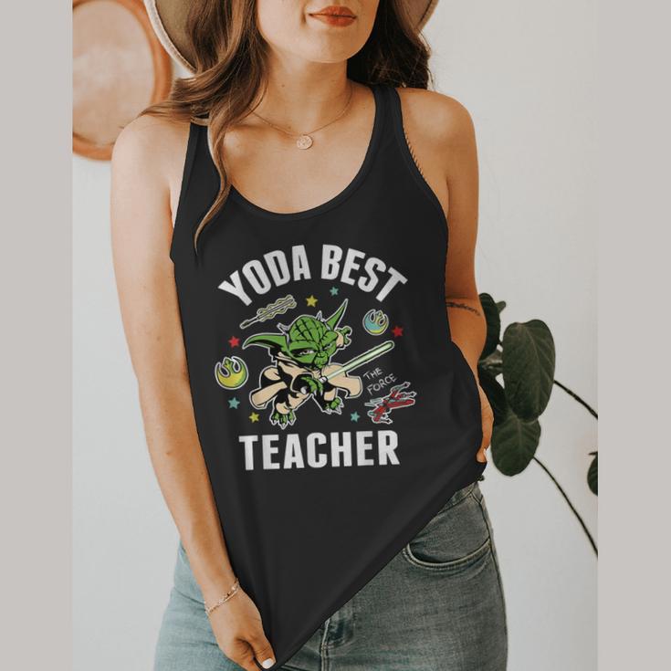 Star Wars Yoda Best Teacher Icons Flowy Tank, funny design