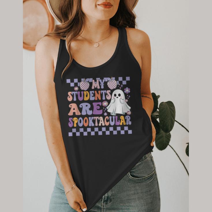 My Students Are Spooktacular Teacher Halloween Vibes Flowy Tank, funny design My Students Are Spooktacular Teacher Halloween Vibes Flowy Tank, funny design