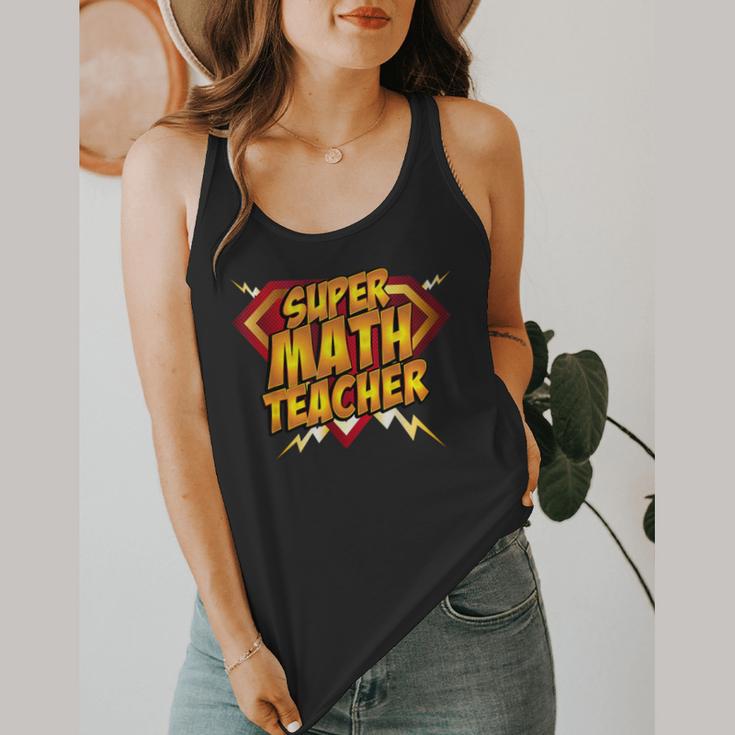Super Math Teacher Educational Superhero Flowy Tank, funny design Super Math Teacher Educational Superhero Flowy Tank, funny design