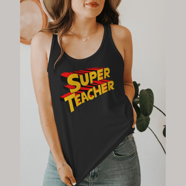 Super Teacher SuperTeacher Flowy Tank, funny design Super Teacher SuperTeacher Flowy Tank, funny design