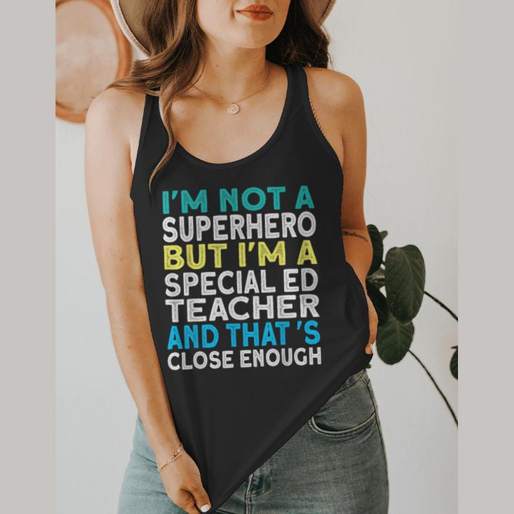Superhero & Special Education Teacher Men Women Flowy Tank, funny design