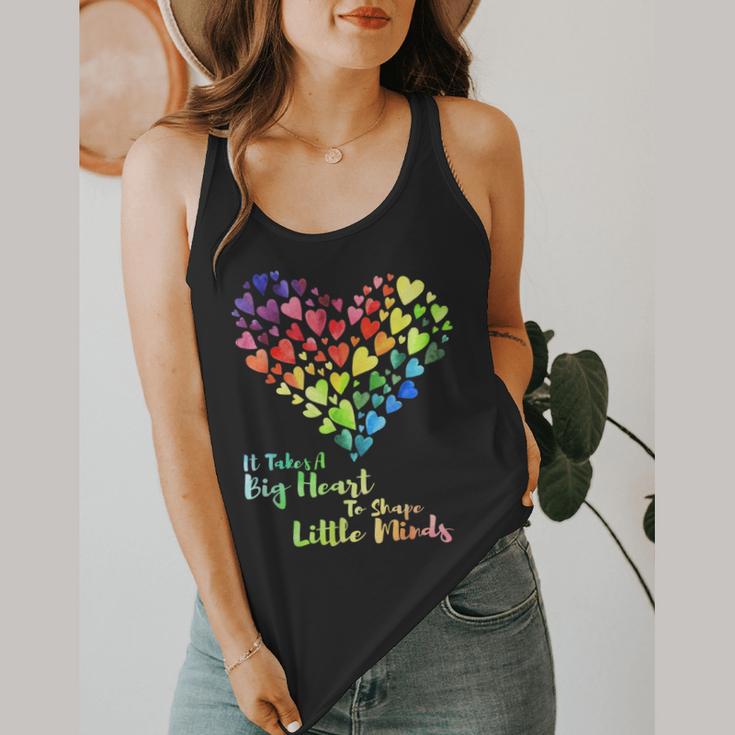 It Takes A Big Heart To Shape Little Minds Teacher Student Men Women Kids Flowy Tank, funny design It Takes A Big Heart To Shape Little Minds Teacher Student Men Women Kids Flowy Tank, funny design