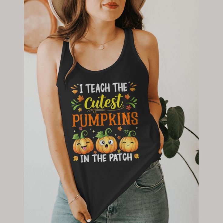I Teach The Cutest Pumpkins Halloween Teacher Flowy Tank, funny design I Teach The Cutest Pumpkins Halloween Teacher Flowy Tank, funny design
