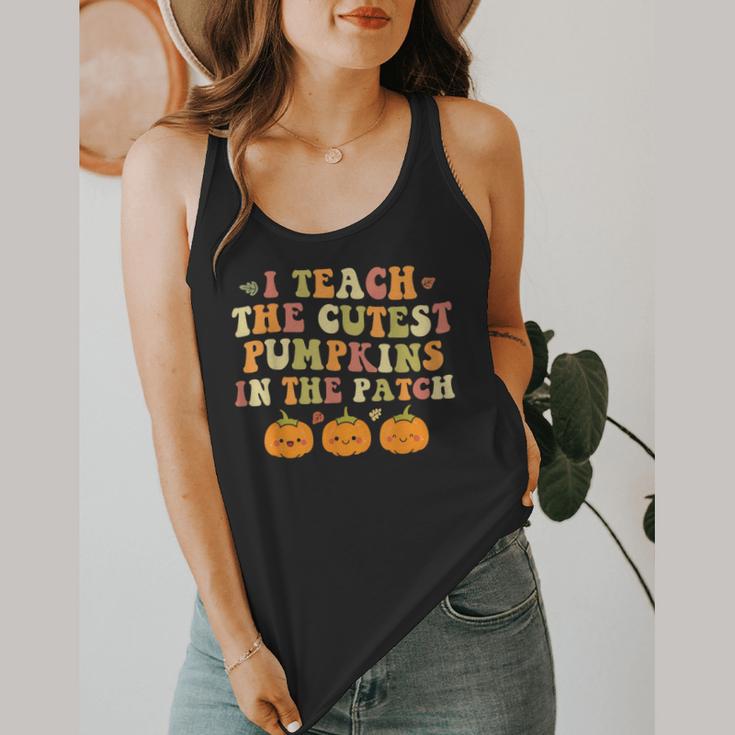 I Teach The Cutest Pumpkins In The Patch Fall Season Teacher Flowy Tank, funny design I Teach The Cutest Pumpkins In The Patch Fall Season Teacher Flowy Tank, funny design