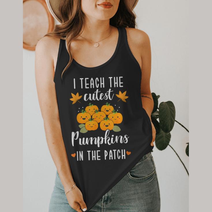 I Teach The Cutest Pumpkins In The Patch Halloween Teacher Flowy Tank, funny design I Teach The Cutest Pumpkins In The Patch Halloween Teacher Flowy Tank, funny design