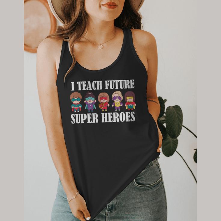 I Teach Future Superheroes Last Day Back To School Teacher Flowy Tank, funny design I Teach Future Superheroes Last Day Back To School Teacher Flowy Tank, funny design