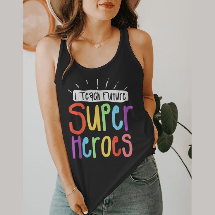I Teach Future Superheroes Teacher Teaching Flowy Tank, funny design I Teach Future Superheroes Teacher Teaching Flowy Tank, funny design