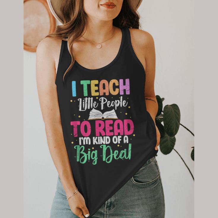 I Teach Little People To Read Reading Teacher For Men Women Girls Kids Flowy Tank, funny design