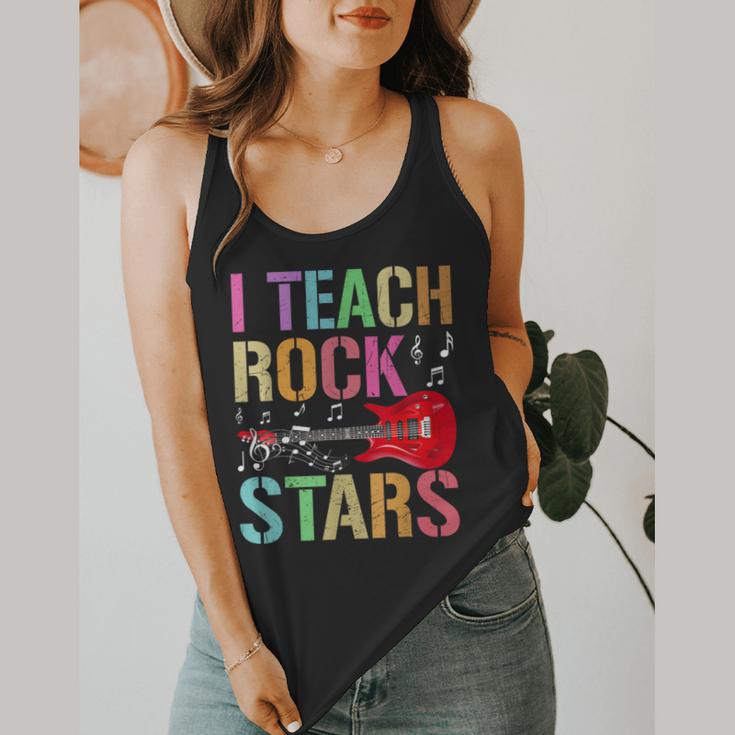 I Teach Rockstars Band Vibes Teacher Rocks My Music Teaching Flowy Tank, funny design I Teach Rockstars Band Vibes Teacher Rocks My Music Teaching Flowy Tank, funny design