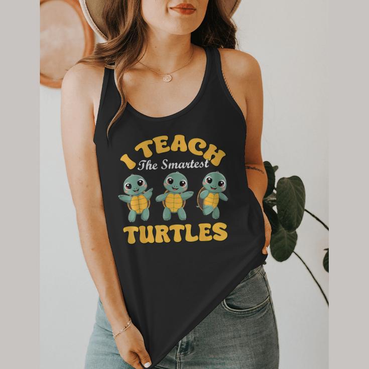 I Teach The Smartest Turtles Thanksgiving Proud Teacher Job Flowy Tank, funny design I Teach The Smartest Turtles Thanksgiving Proud Teacher Job Flowy Tank, funny design