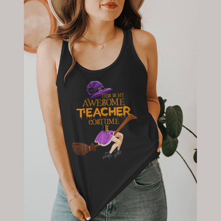 This Is My Teacher Costume Halloween Family Matching Group Flowy Tank, funny design