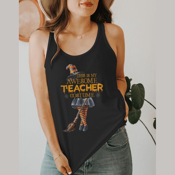 This Is My Teacher Costume Halloween Family Matching Group For Men Women Flowy Tank, funny design
