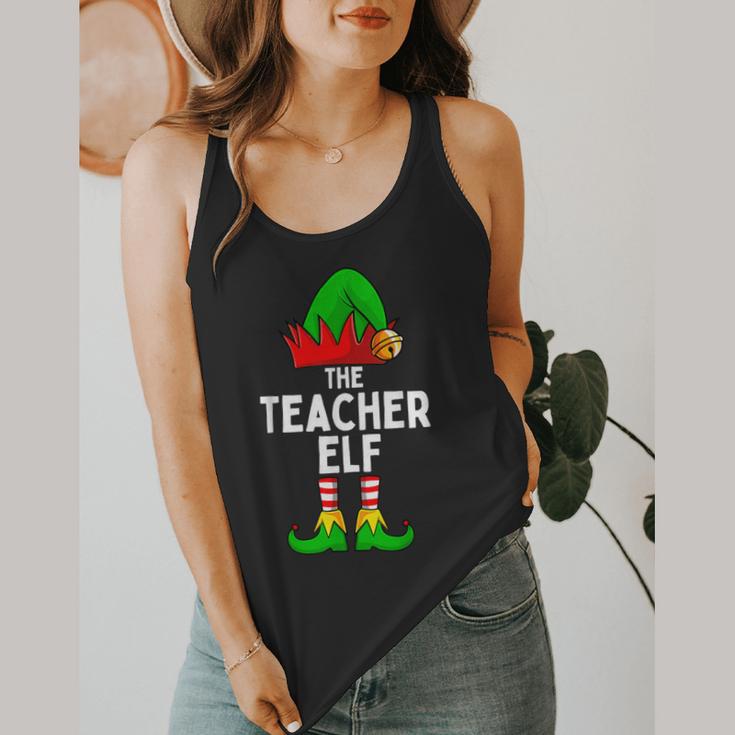 Teacher Elf Matching Family Christmas Women Men Flowy Tank, funny design Teacher Elf Matching Family Christmas Women Men Flowy Tank, funny design
