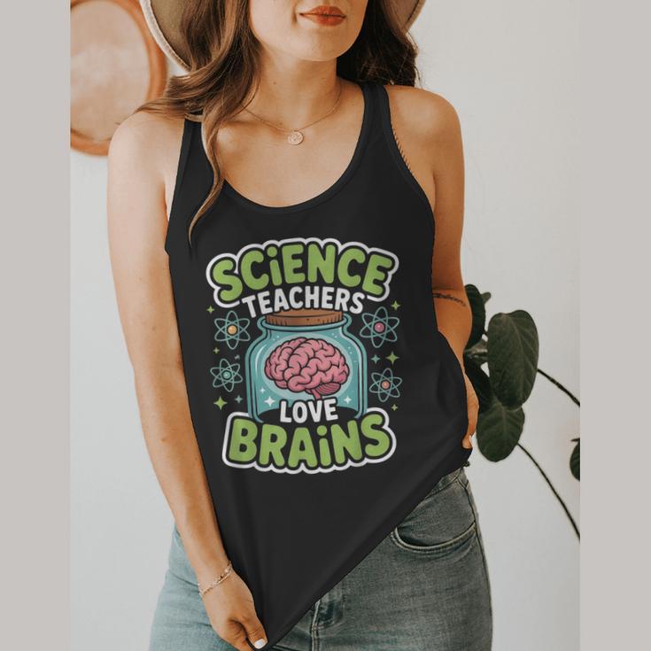 Teacher Halloween Costume Science Teachers Love Brains Flowy Tank, funny design