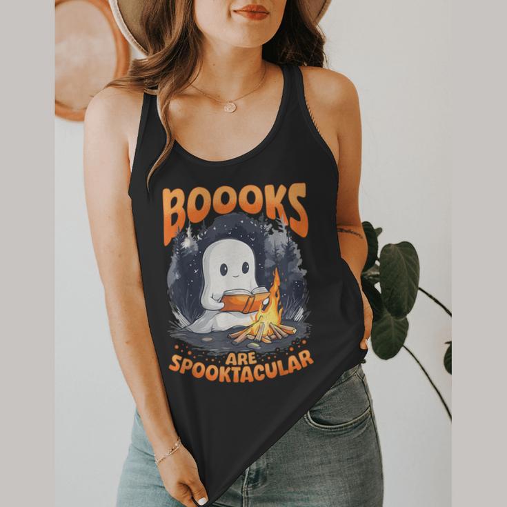 Teacher Halloween Ghost Reading Book Animal Boooks Are Flowy Tank, funny design Teacher Halloween Ghost Reading Book Animal Boooks Are Flowy Tank, funny design