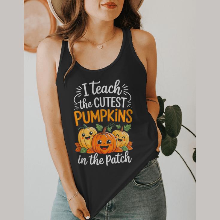 Teacher Halloween Pre-K Teacher Kindergarten Cutest Pumpkins Flowy Tank, funny design
