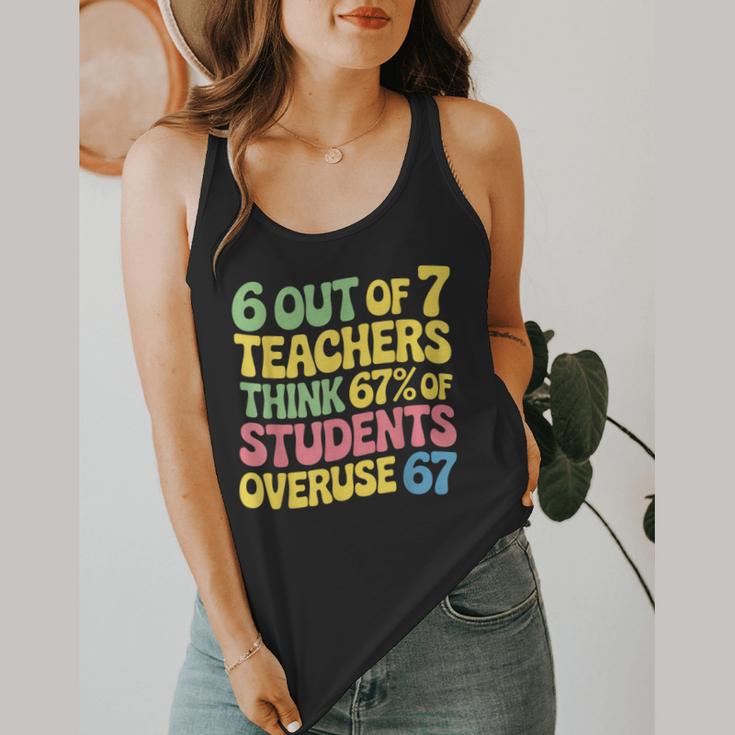 Teacher Overuse 67 Teacher Flowy Tank, funny design Teacher Overuse 67 Teacher Flowy Tank, funny design