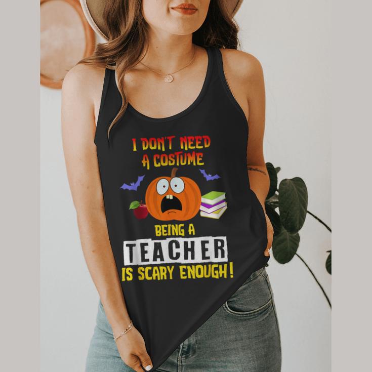 Being a Teacher Is Scary Enough Halloween Flowy Tank, funny design Being a Teacher Is Scary Enough Halloween Flowy Tank, funny design