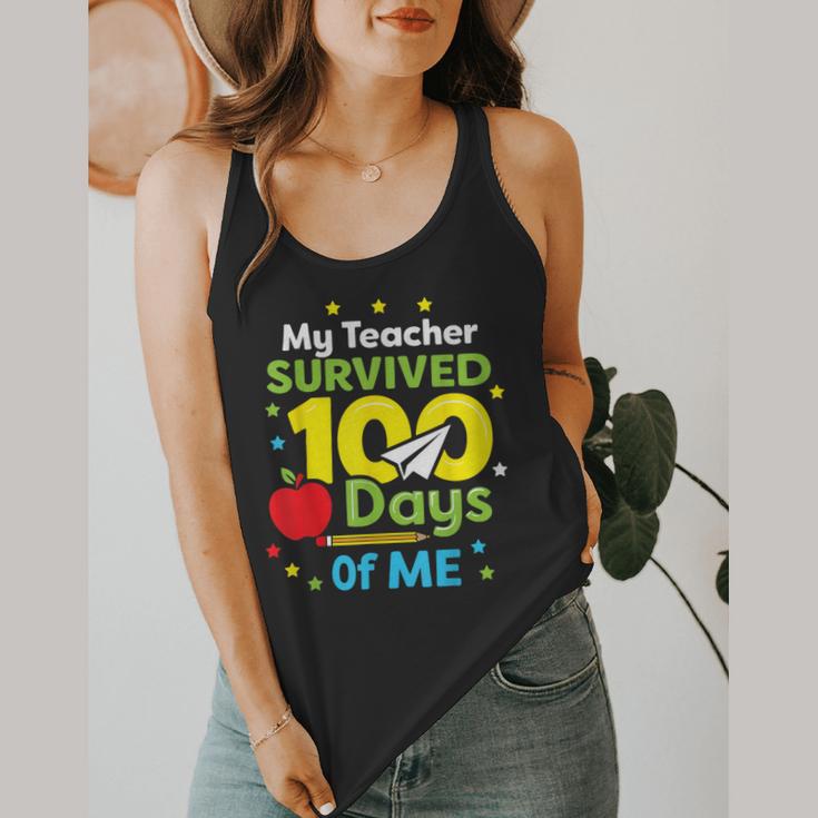 My Teacher Survived 100 Days Of Me Flowy Tank, funny design My Teacher Survived 100 Days Of Me Flowy Tank, funny design