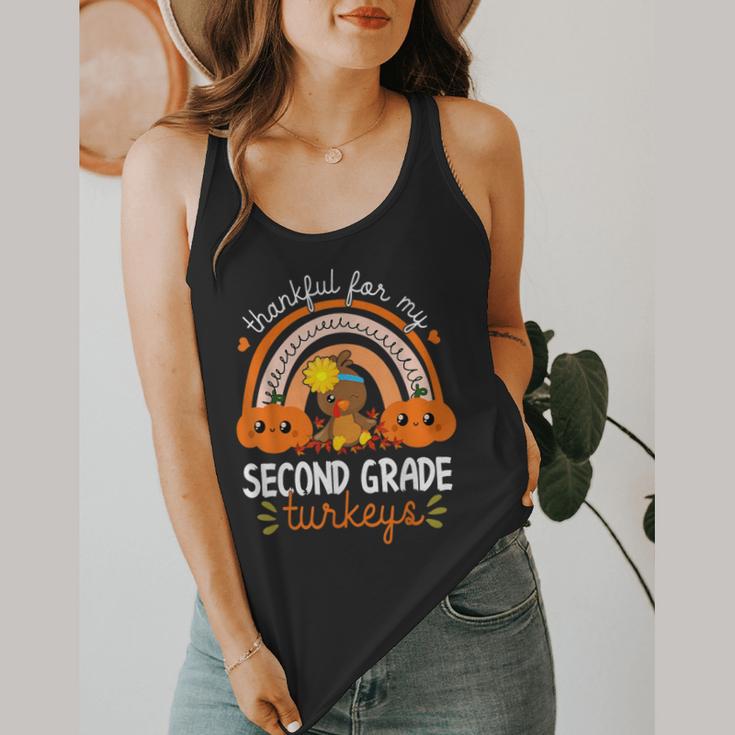Teacher Thanksgiving Thankful For My Second Grade Turkeys Flowy Tank, funny design Teacher Thanksgiving Thankful For My Second Grade Turkeys Flowy Tank, funny design