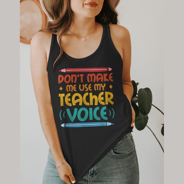 Teacher Voice Teacherlife Primary School Teacher Flowy Tank, funny design
