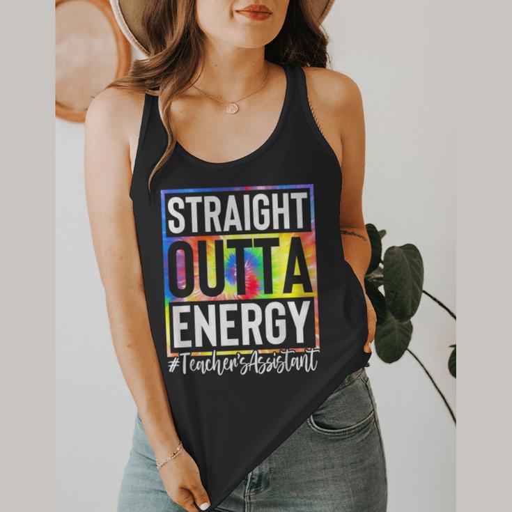 Teacher's Assistant Straight Outta Energy Teaching Tie Dye For Men Women Flowy Tank, funny design