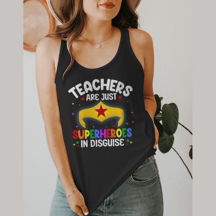 Teachers Are Just Superheroes In Disguise School Women Men Flowy Tank, funny design Teachers Are Just Superheroes In Disguise School Women Men Flowy Tank, funny design