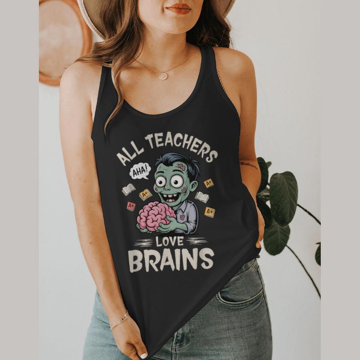 Teachers Love Brains Tee-Shirt Men Women Halloween Teacher Flowy Tank, funny design Teachers Love Brains Tee-Shirt Men Women Halloween Teacher Flowy Tank, funny design