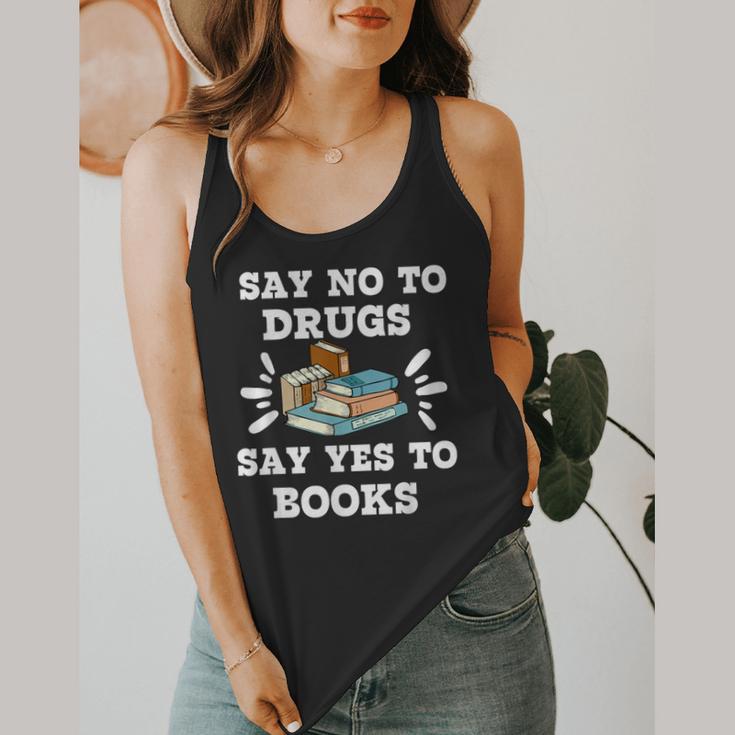 Teachers Red Ribbon Week Say No To Drugs Say Yes To Books Flowy Tank, funny design Teachers Red Ribbon Week Say No To Drugs Say Yes To Books Flowy Tank, funny design