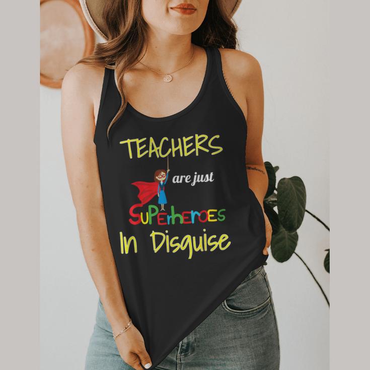Teachers Are Superheroes First Day School T-Shirt Flowy Tank, funny design