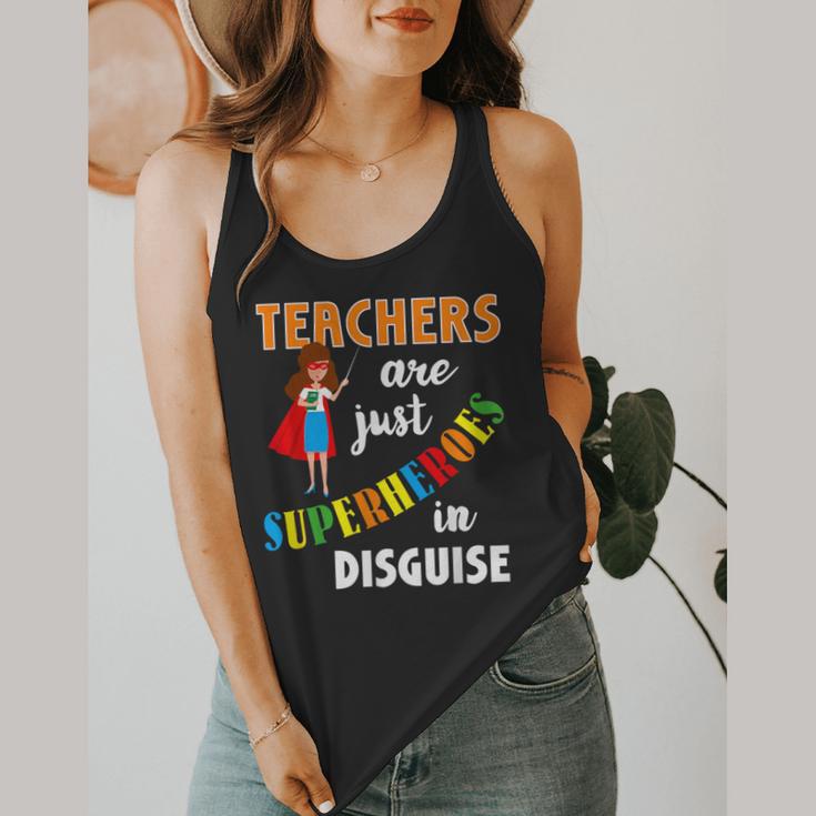 Teachers Are Superheroes Graduation School Teachers Flowy Tank, funny design