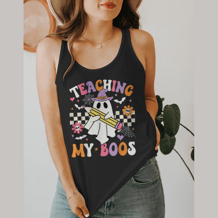 Teaching My Boos Ghost Teacher Cute Groovy Halloween Teacher Flowy Tank, funny design Teaching My Boos Ghost Teacher Cute Groovy Halloween Teacher Flowy Tank, funny design