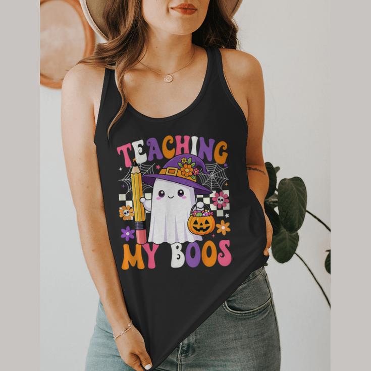 Teaching My Boos Ghost Teacher Cute Pencil Halloween Teacher Flowy Tank, funny design Teaching My Boos Ghost Teacher Cute Pencil Halloween Teacher Flowy Tank, funny design