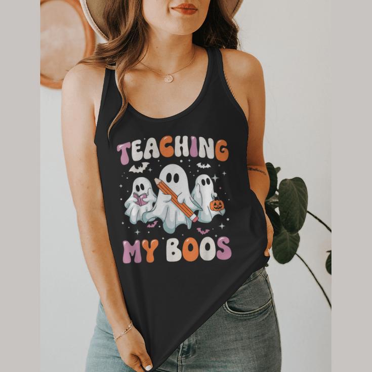 Teaching My Boos Teacher Cute Ghost Teacher Halloween Flowy Tank, funny design Teaching My Boos Teacher Cute Ghost Teacher Halloween Flowy Tank, funny design