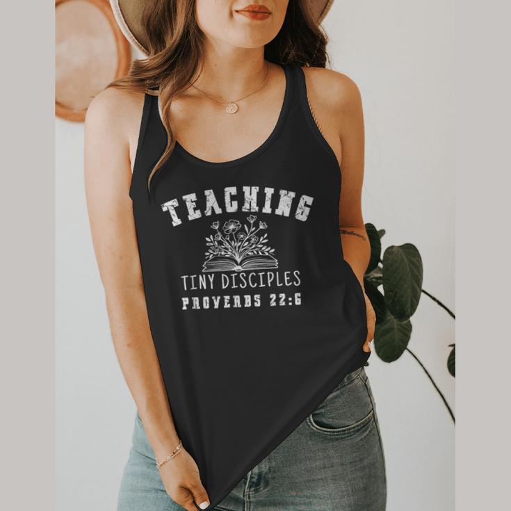 Teaching Tiny Disciples Christian Bible Verse Teacher Flowy Tank, funny design Teaching Tiny Disciples Christian Bible Verse Teacher Flowy Tank, funny design