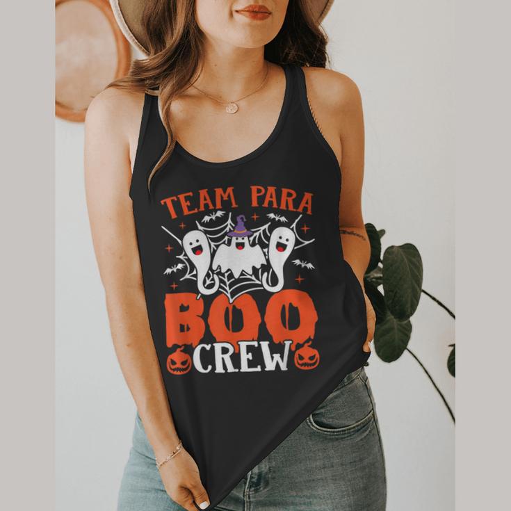 Team Para Boo Crew Halloween Ghost Paraprofessional Teacher Flowy Tank, funny design