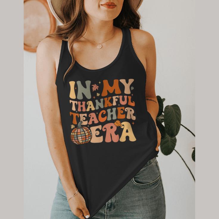 In My Thankful Teacher Era Cute Groovy Thanksgiving Teacher Flowy Tank, funny design
