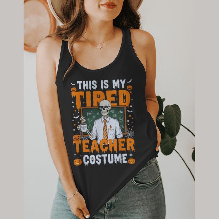 This Is My Tired Teacher Costume Halloween Costumes Flowy Tank, funny design