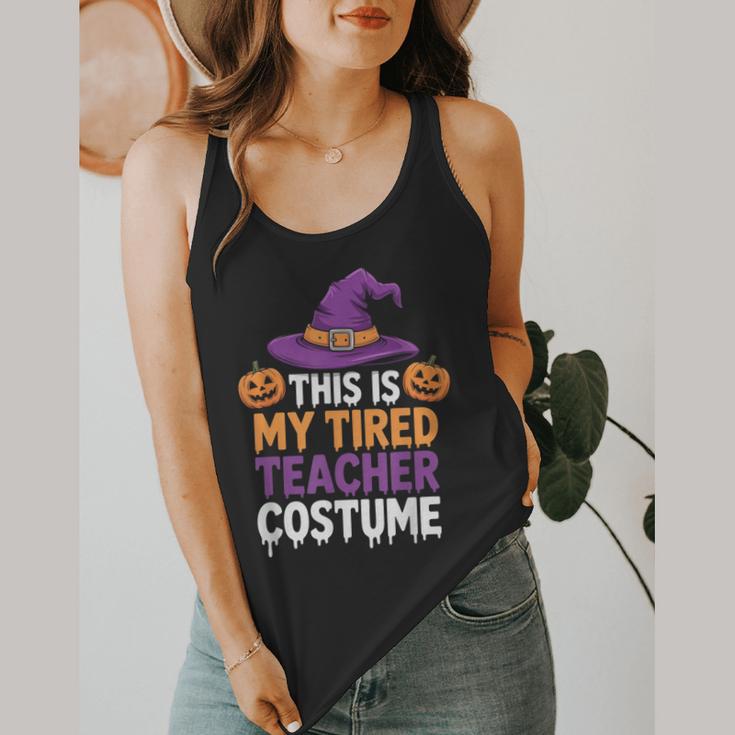 This Is My Tired Teacher Costume Halloween Flowy Tank, funny design This Is My Tired Teacher Costume Halloween Flowy Tank, funny design