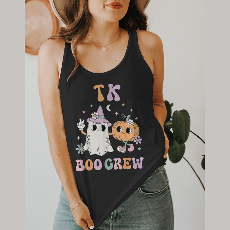 TK Boo Crew Retro Groovy Halloween Floral Ghost TK Teacher Men Women Kids Flowy Tank, funny design TK Boo Crew Retro Groovy Halloween Floral Ghost TK Teacher Men Women Kids Flowy Tank, funny design