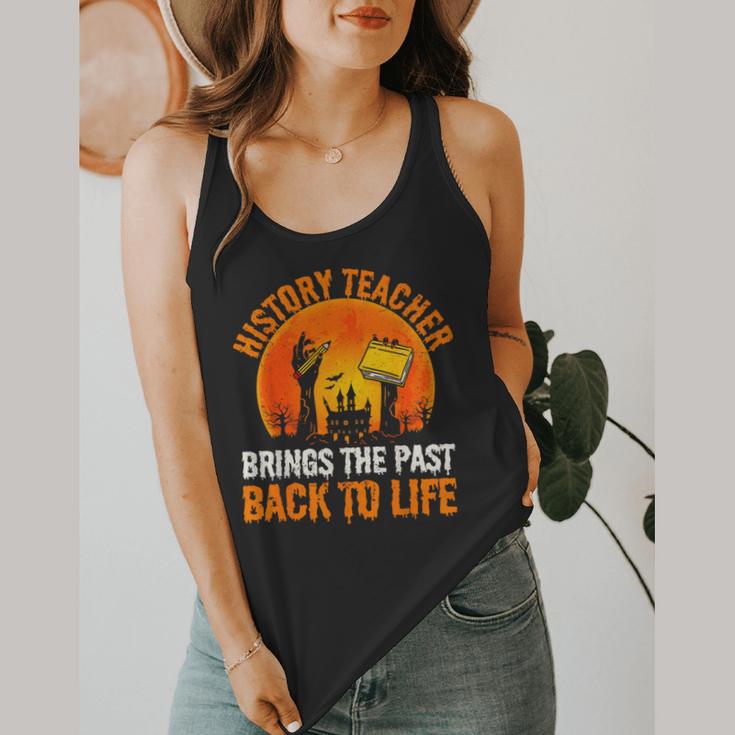 History Teacher Brings Past Back To Life Halloween Zombie Flowy Tank, funny design