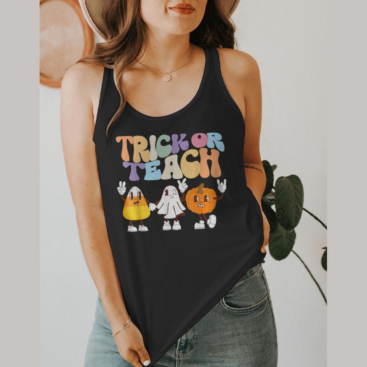 Trick Or Teach Cute Halloween Teacher Flowy Tank, funny design Trick Or Teach Cute Halloween Teacher Flowy Tank, funny design